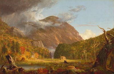 Een Uitzicht op de Bergpas genaamd de Notch van de Witte Bergen Crawford Notch door Thomas Cole