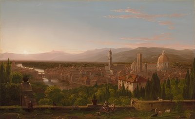 Uitzicht op Florence. 1837 door Thomas Cole