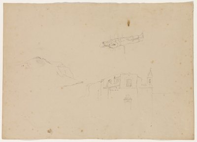 Gevel van een huis door Thomas Cole