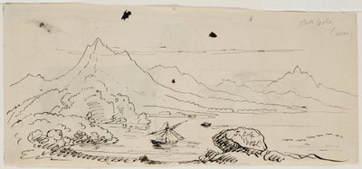 Landschapsschets, 1841 door Thomas Cole