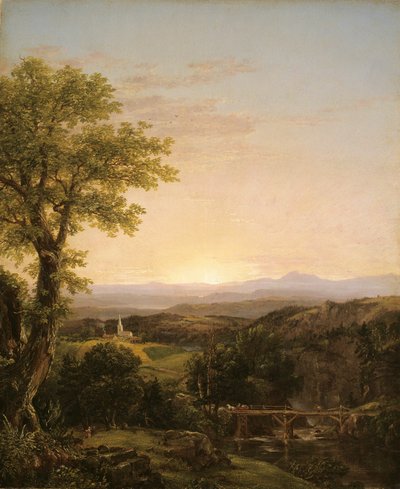 New England Landschap door Thomas Cole