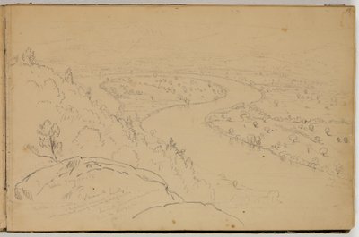 Panorama van de Oxbow aan de Connecticut River gezien vanaf Mount Holyoke, ca. 1832 door Thomas Cole