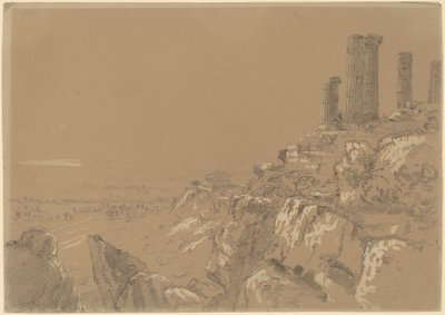 Tempels van Juno, Lucina en Concordia - Agrigentum, Sicilië door Thomas Cole