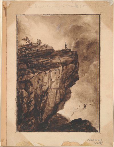 De Duivel gooit de Monnik van de Afgrond door Thomas Cole