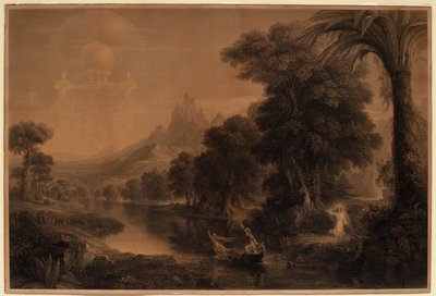 De reis van het leven, II, jeugd door Thomas Cole