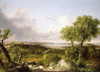 Uitzicht op Boston door Thomas Cole