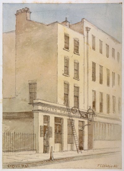 Bride Lane, City of London, 1851 door Thomas Colman Dibdin