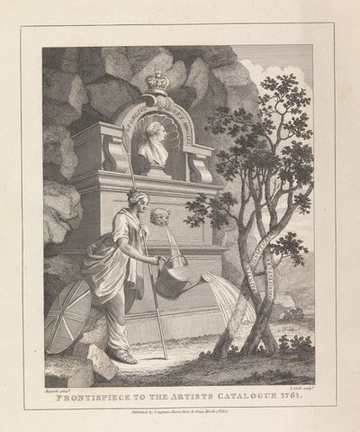 Frontispice van de catalogus van de kunstenaar, 1761 door Thomas Cook