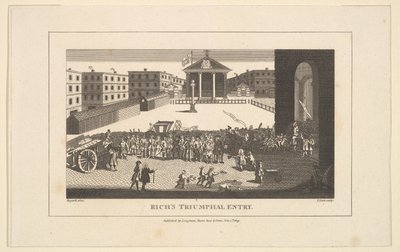 Richs Glorie, of Zijn Triomfantelijke Intocht in Covent Garden, december 1732, 1 november 1809 door Thomas Cook
