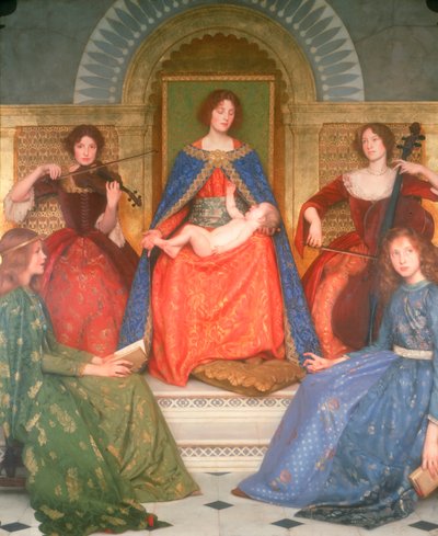 Heilige Moederschap, c.1902 door Thomas Cooper Gotch