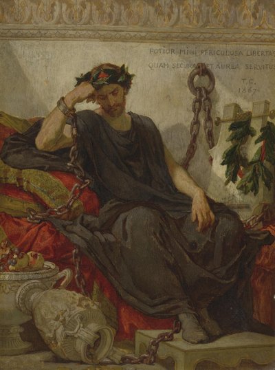 Damocles, 1867 door Thomas Couture