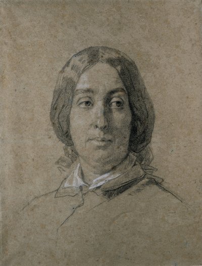 Portret van George Sand door Thomas Couture