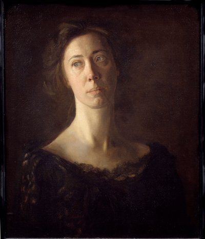 Portret van Clara (Clara J. Mather) door Thomas Cowperthwait Eakins