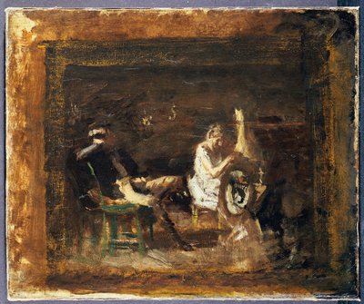 Studie voor Courtship door Thomas Cowperthwait Eakins