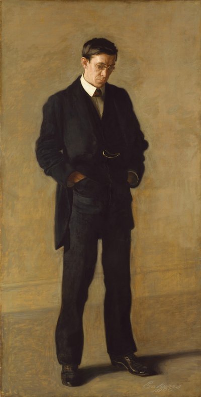 De denker: Portret van Louis N. Kenton door Thomas Cowperthwait Eakins