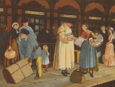 Onderweg van Caen naar Parijs: een treinstation door Thomas Crane