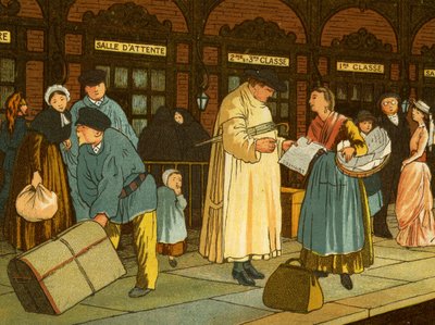 Treinperron op station in Noord-Frankrijk door Thomas Crane