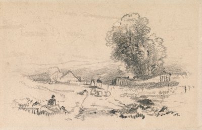 De weg naar het dorp door Thomas Creswick