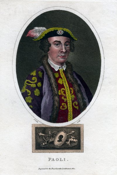 Pascal Paoli, 18e-eeuwse Corsicaanse generaal en patriot, 1820 door Thomas Dale