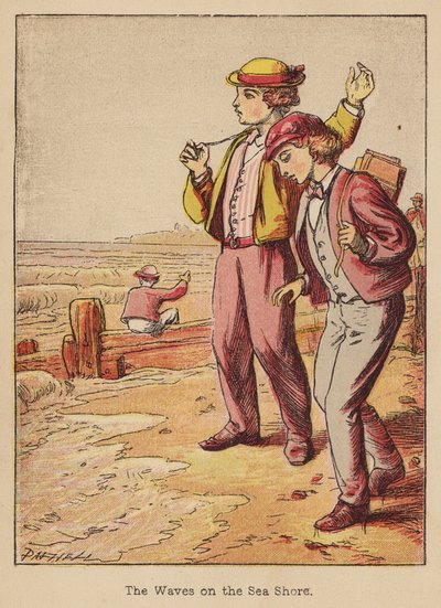 De golven aan de kust door Thomas Dalziel