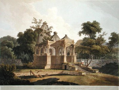 Een oude Hindoe-tempel in het fort van Rotas, Bahar, plaat 12 uit 