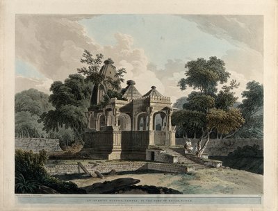 Een oude Hindoetempel in het fort van Rotas, Bahar door Thomas Daniell