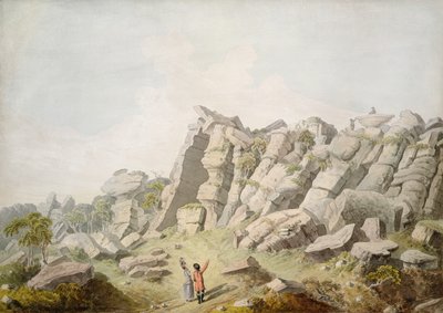 Figuren bij Brimham Crags door Thomas Daniell