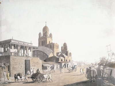 Straatscène, uit "Views in Calcutta" door Thomas Daniell, 1786-1788 door Thomas Daniell