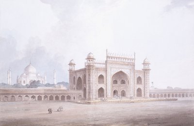 De poort van de Taj Mahal, Agra, Uttar Pradesh door Thomas Daniell