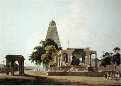 De Grote Stier, Een Hindoe Idool, In Tanjore, plaat XXII uit 