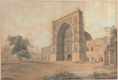De Moskee in Juanpore Gebouwd door Sultan Hussain Sherki | Gemaakt in December 1789 door Thomas Daniell