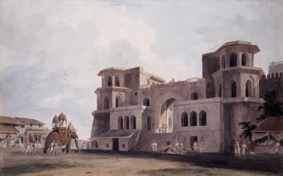 De Panch Mahal Poort, Lucknow, Uttar Pradesh, c. 1789 door Thomas Daniell