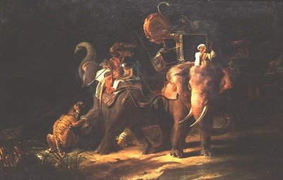 Tijgerjacht in Oost-Indië door Thomas Daniell