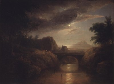 Landschap bij maanlicht door Thomas Doughty
