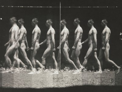 [Man Wandelt, Stroboscopische Fotografie], 1880s, gedrukt 1930s-40s door Thomas Eakins