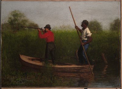 Rail Shooting op de Delaware door Thomas Eakins