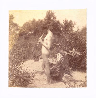 Staande fluitspeler Studie voor Arcadia door Thomas Eakins