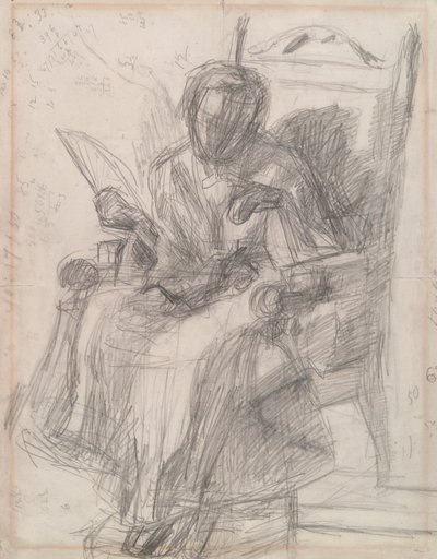 Studie voor Meisje met Kat - Katherine door Thomas Eakins