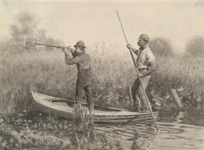 Studie voor schieten vanaf een punter door Thomas Eakins