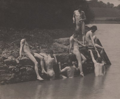 Studie voor "Zwemmen door Thomas Eakins