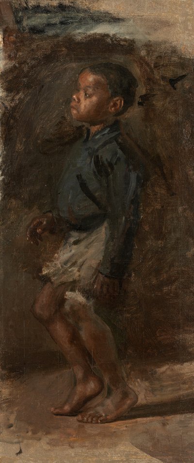 Studie voor zwarte jongen die danst: De jongen, waarschijnlijk 1877 door Thomas Eakins