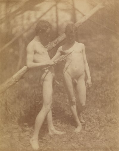 [Twee mannelijke naakten]. door Thomas Eakins
