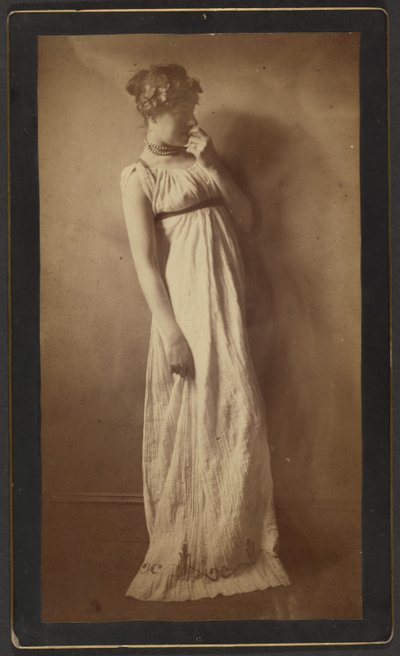 Vrouw in klassiek kostuum door Thomas Eakins