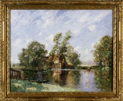 De oude molen, Houghton, Cambridgeshire, ca. 1907 door Thomas Edwin Mostyn