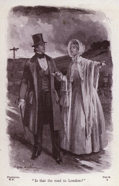 Illustratie voor The Woman In White door Wilkie Collins door Thomas Eyre Macklin