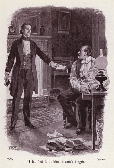 Illustratie voor The Woman In White door Wilkie Collins door Thomas Eyre Macklin