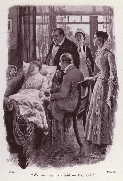 Illustratie voor The Woman In White door Wilkie Collins door Thomas Eyre Macklin