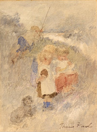 Kinderen vissen door Thomas Faed