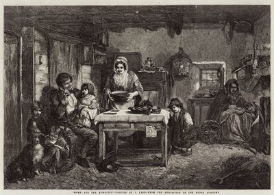 Thuis en de daklozen door Thomas Faed