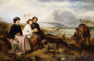 Aan zee, 1877 door Thomas Falcon Marshall